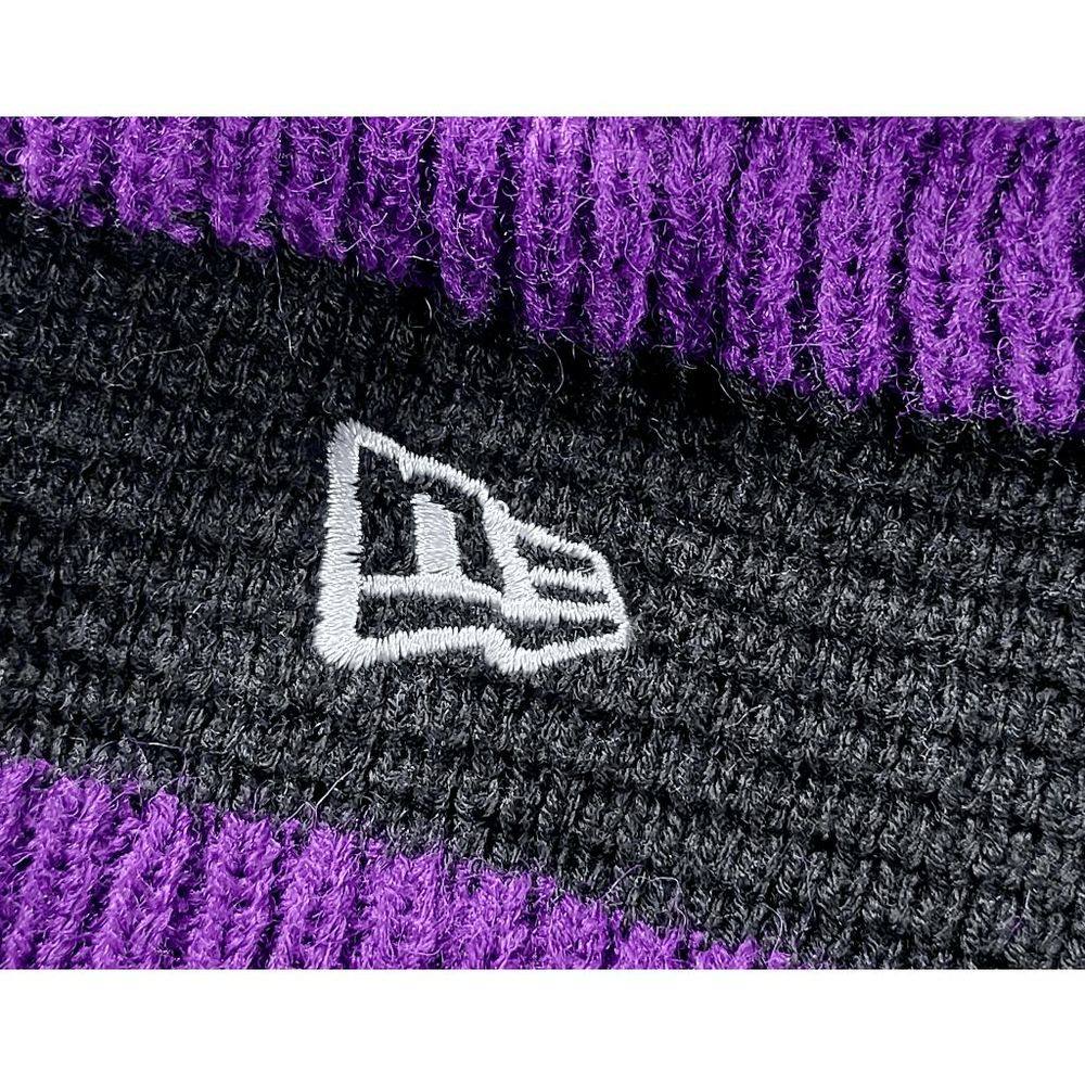 NWT Baltimore Ravens NFL Sports Knit Pom Beanie Fleece Lining OSFA Unisex - Picture 7 of 8